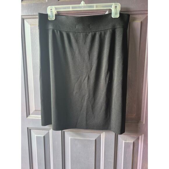 Misook Exclusively Black skirt polyester lots of stretch 41in long women medium - Picture 2 of 3